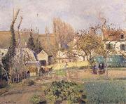Camille Pissarro Kitchen garden at L-Hermitage,Pontoise jardin potager a L-Hermitage,Pontoise Spain oil painting artist